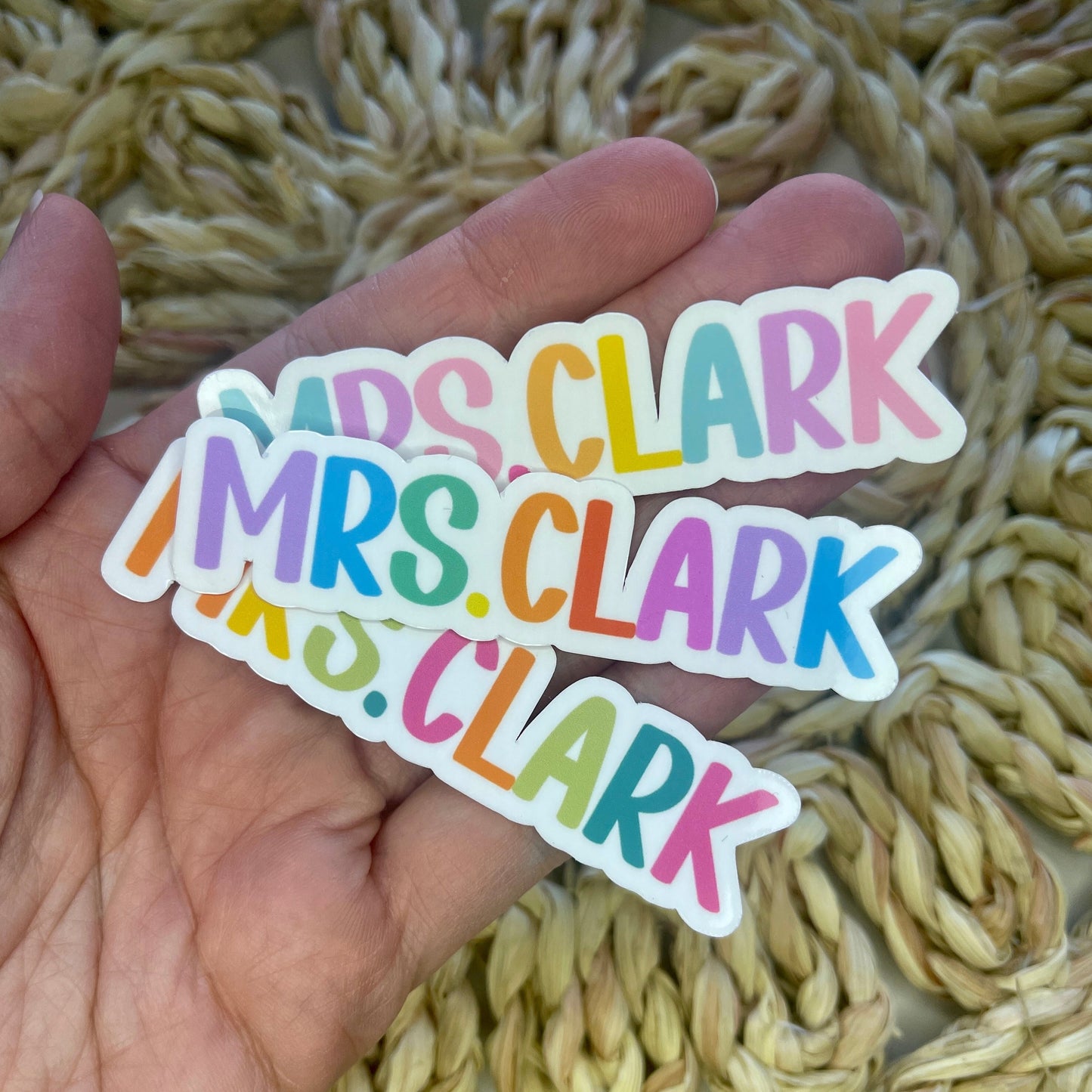 Rainbow Personalized Name Sticker