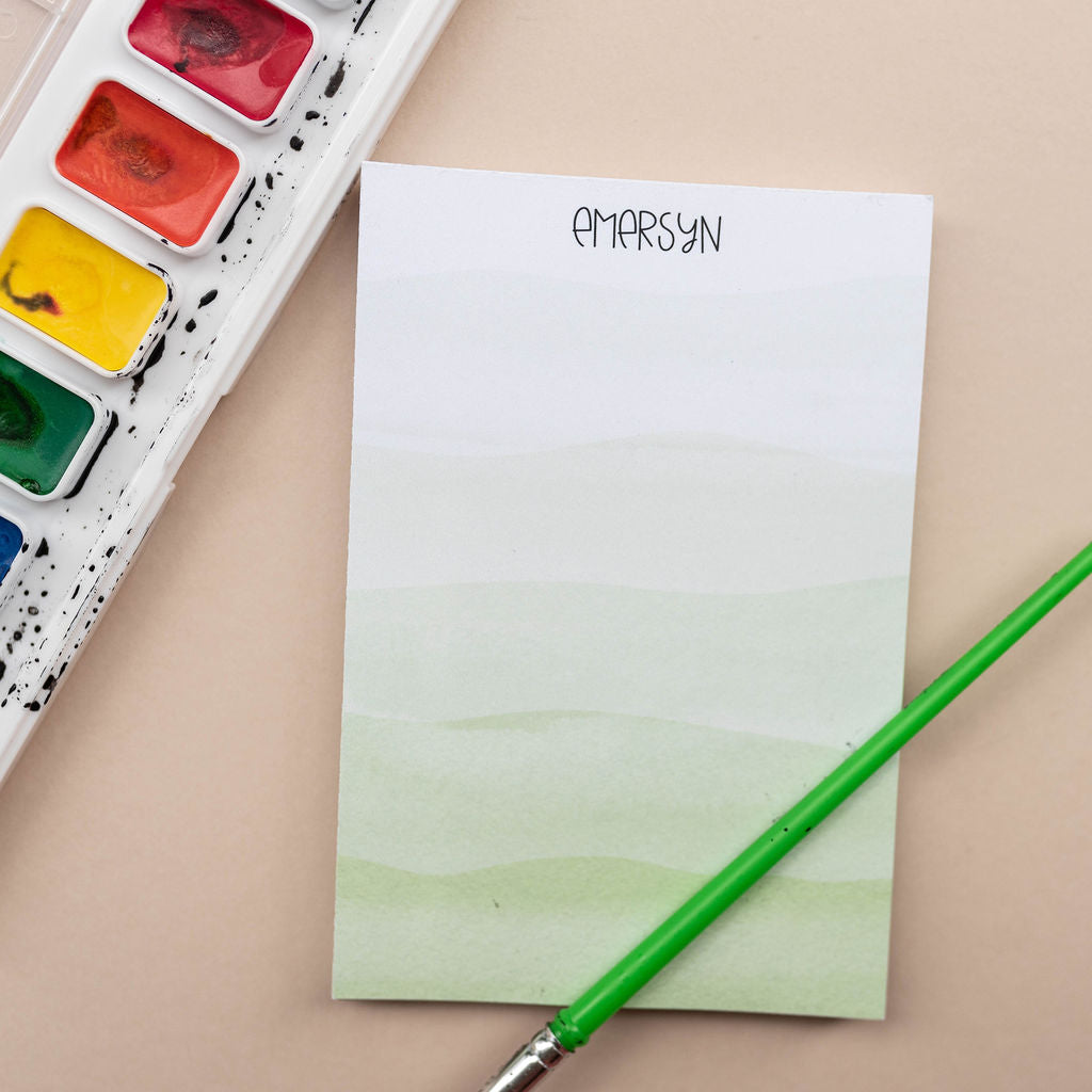 Green Dip Dye Notepad