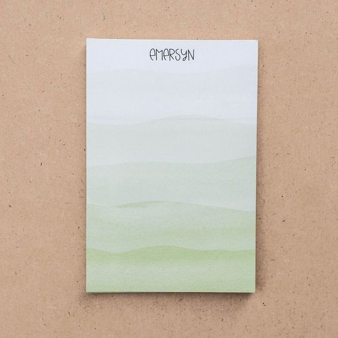 Green Dip Dye Notepad